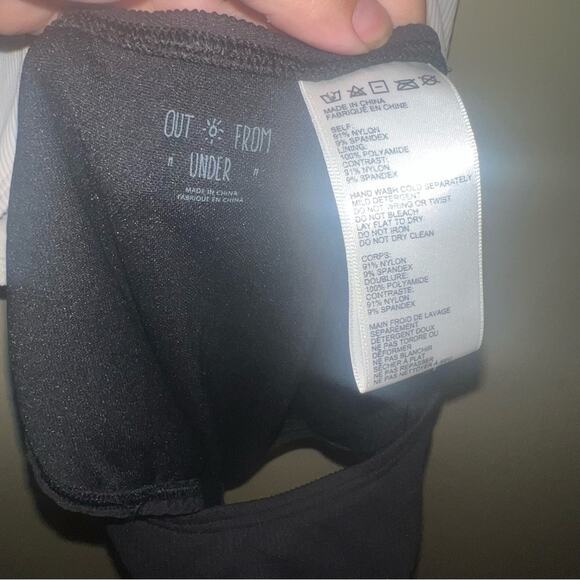 Out From Under | Ribbed Black & White Cut Out One-Piece Suit (size M) - Picture 4 of 4